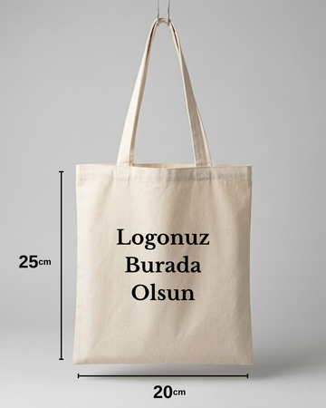 Ham bez çanta 25x20 cm - promosyon çantası %100 pamuk